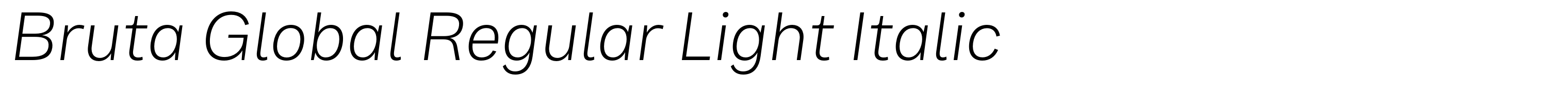 Bruta Global Regular Light Italic